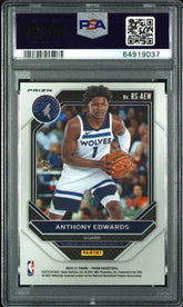 ANTHONY EDWARDS 2020 PANINI PRIZM #5/8 1/1 JSY# GREEN ROOKIE PSA 9/10 AUTO🔥